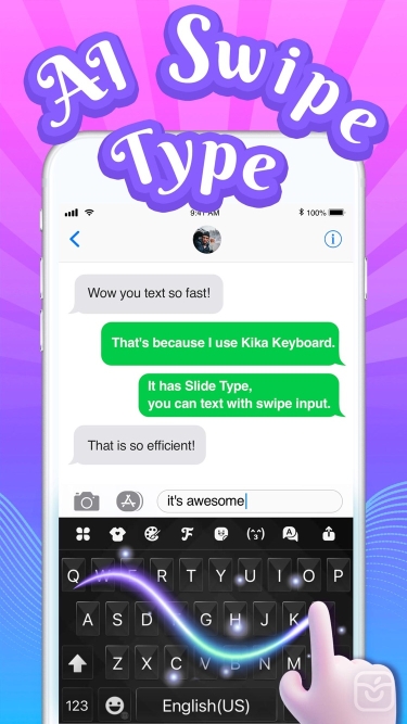 تصاویر Kika Keyboard for iPhone, iPad ++