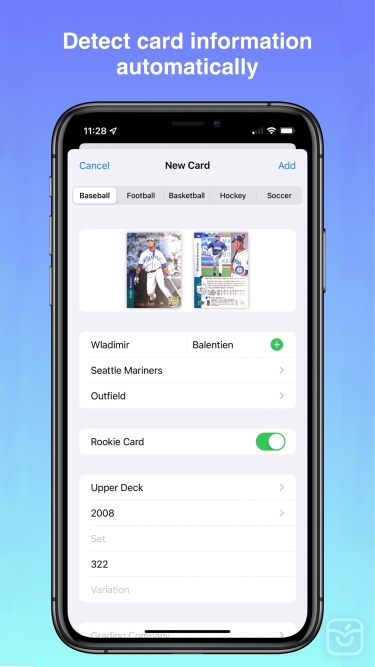 تصاویر Cardstock: Sports Card Scanner