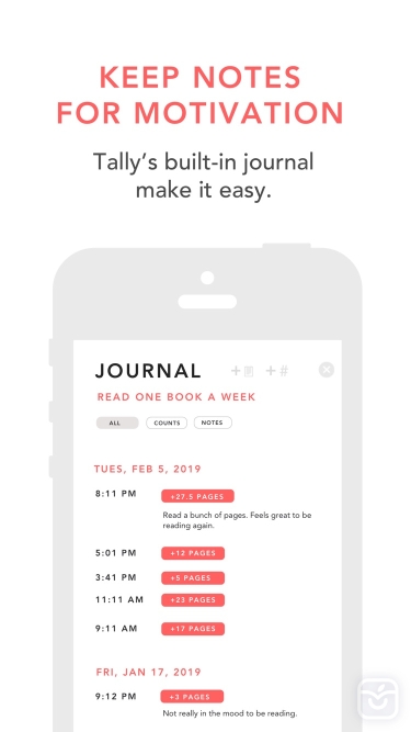 تصاویر Tally: The Anything Tracker