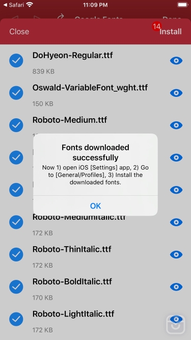 تصاویر Custom Fonts - Font Installer