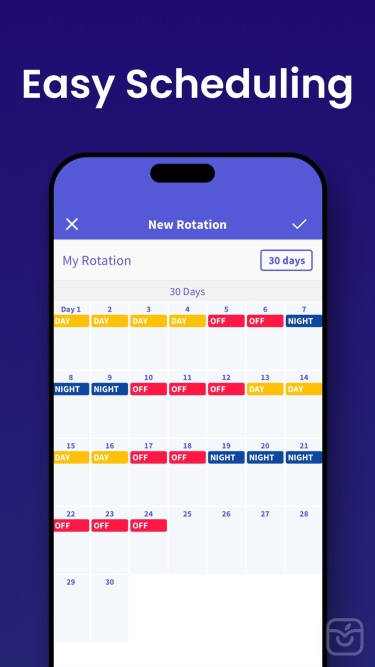 تصاویر Shift Days: Work Hour Calendar